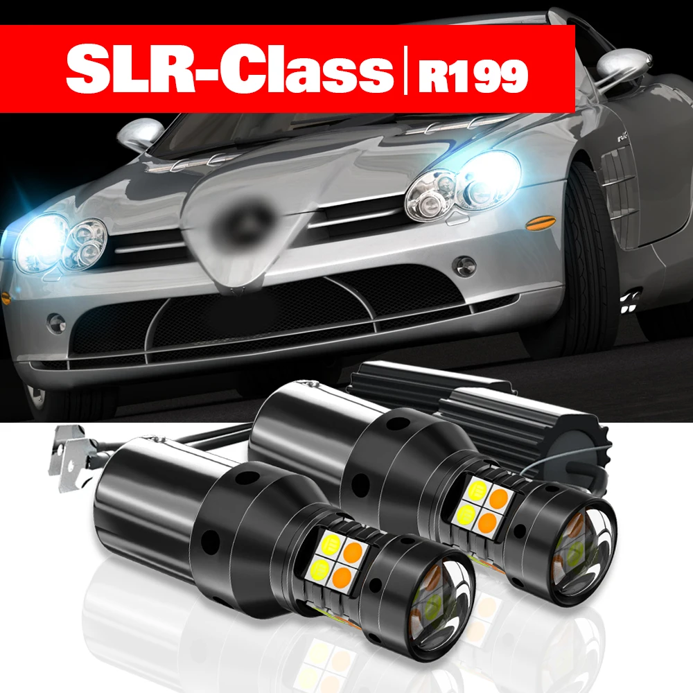 

Для Mercedes Benz SLR-Class R199 2004-2007 2 шт. светодиодный двойной режим поворота + дневная подсветка аксессуары для DRL 2005 2006