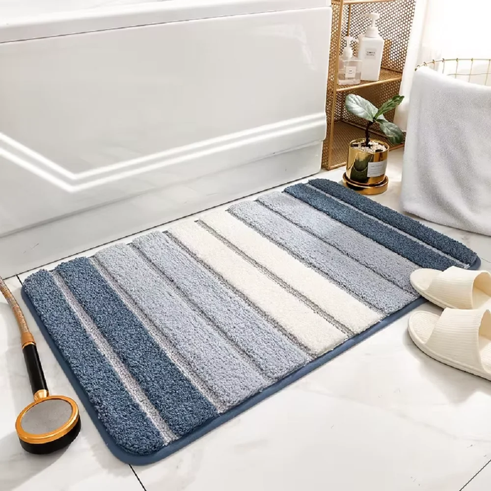 VIKAMA Imitation Kaschmir Badezimmer Bodenmatte Anti-Schmutz Verschleißfeste Matte Badewanne Saugfähige Matte Teppich Live Room Home Decor – Detail 12