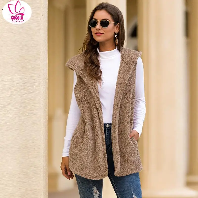 

Women Shawl Pocket Vest Open Stich Coat Jacket Vest Irregular Sleeveless Knit Bat Shirt Cardigan Female Feminino New Vest Coat