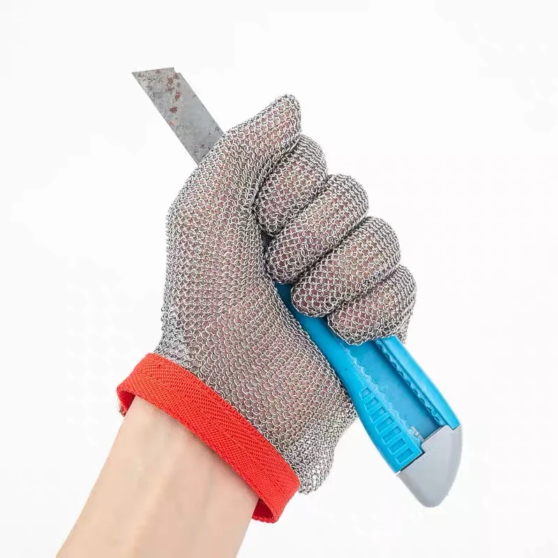 Víceúčelový krájet odolné rukavice nositelná odolný nerez ocel outdoorové ochranný řeznictví kuchyň práce rukavice přesný 5 bezpečnosti