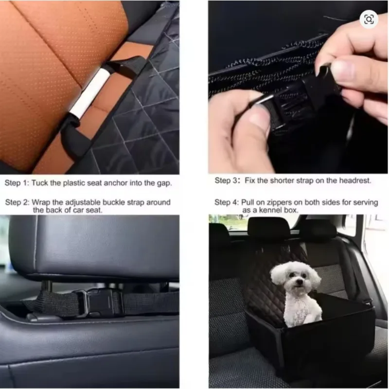 Pet-Friendly 3D Honeycomb Upgraded Pet Car Seat Cover-All-Season All-Weather, Portable Foldable Easy Install