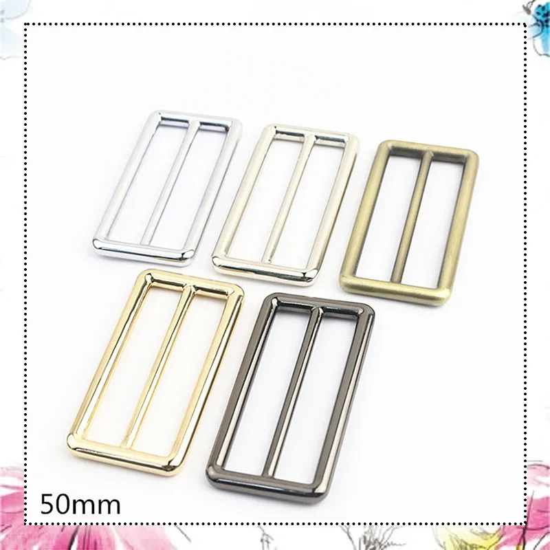 

20Pcs 50mm Diecast Tri-Glide Slider Adjust Metal Buckles for Backpack Web Strap DIY Bag Belt Leather Craft Accessory