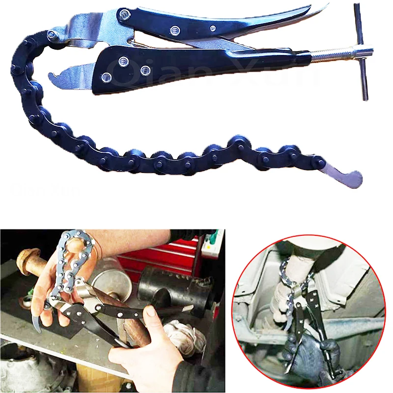 1 Piece Car Chain Type Exhaust Pipe Cutting Pliers Multi Wheel Chain