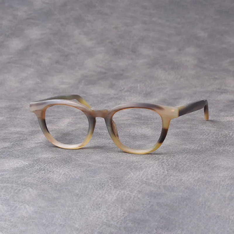 MatteNaturalOxHornGlassesFramesMenPrescriptionAnimalHorn