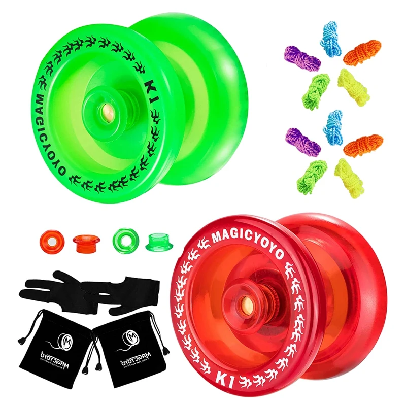 Magicyoyo Pack Of 2 Yoyos,k1 Responsive Yoyos With 2 Yoyo Sacks+10