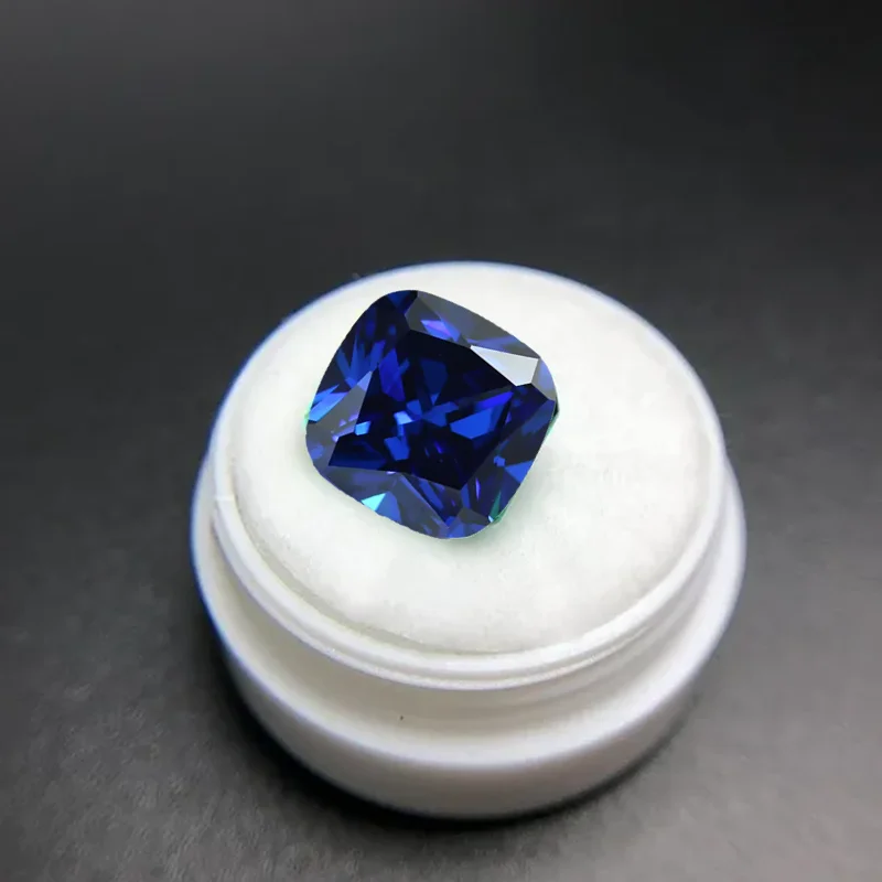 Hübscher Saphir quadratischer Schnitt 12 × 12mm 9,0 ct für Schmuck herstellung vvs loser Edelstein bestanden Test Edelsteine – Detail 8