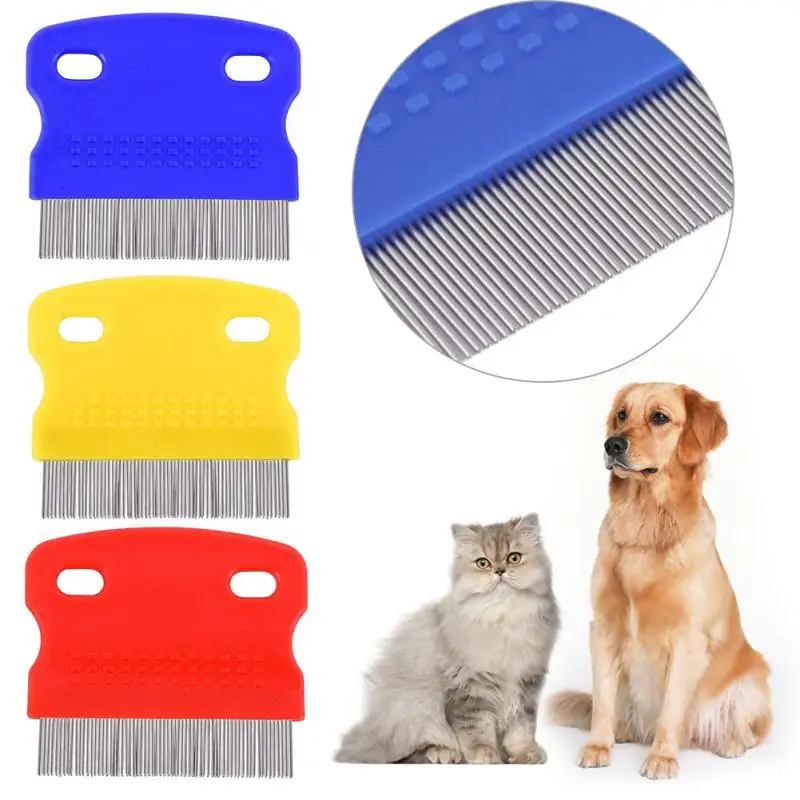 

Flea Comb For Cat Dog Pet Stainless Steel Comfort Flea Hair Grooming Tools Deworming Brush Short Long Pets Hair Fur Remove