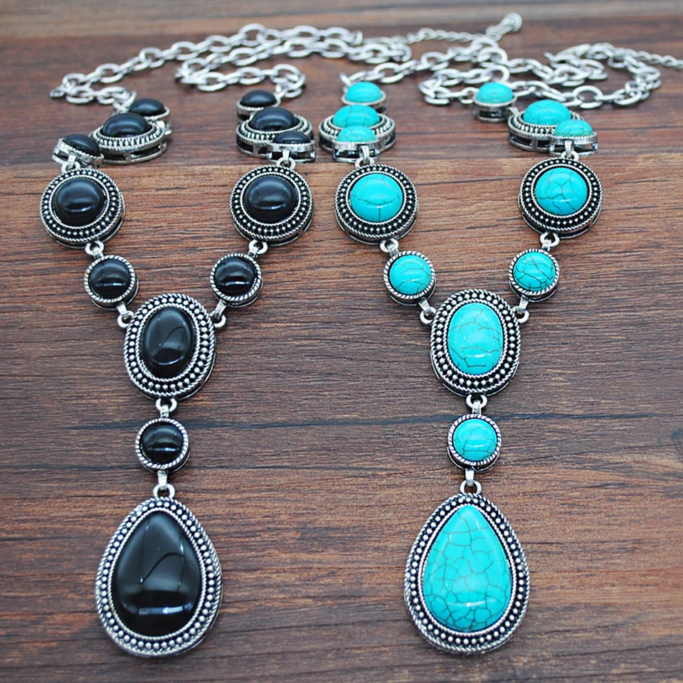 Collana Con Ciondolo Croce Turchese OIDEA, Vintage Religioso In Acciaio Inox, Gioiello Unisex Blu, Regalo Per Lui O Per Lei