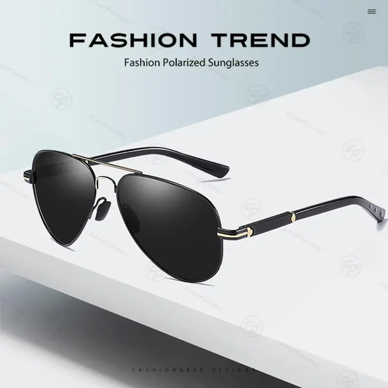CoolPandas Fishion Pilot Sonnenbrille Polarisierte Männer Photochrome Anti-glare Fahren Gläser Frauen Luftfahrt Brillen Chameleon UV400 – Detail 3