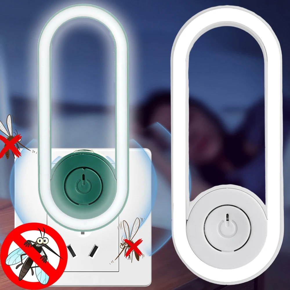 Led Ultrasonic Mosquito Killer Lights Non Radiation Insect Killer Night Lights Us Plug Socket Electric Mosquito Killer Zapper