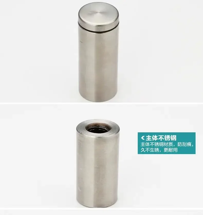 Description Picture 6 of item10PCS Glass Fasteners 12mm Stainless Steel Acrylic Advertisement Standoffs Pin Nails Billboard Fixing Screws Hardware