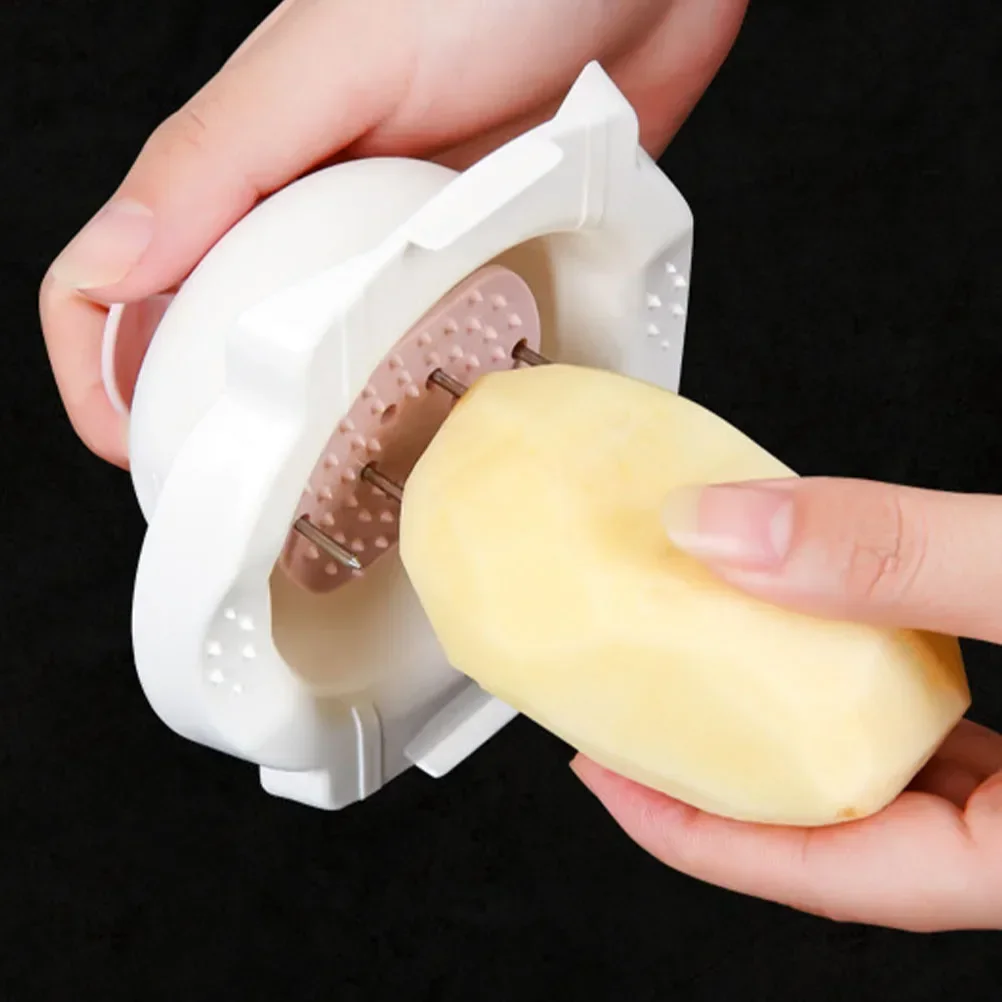Finger Protector Kitchen Finger Holder Slicer Guard Food Potato Grid Wave Cutting for Hand Protector Grater Vegetable Safety Slicing Guards