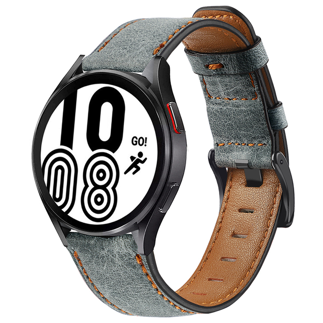 Leather band for Samsung Galaxy watch 4/classic/Active 2 46mm/42mm/40mm/44mm 20mm 22mm bracelet Amazfit GTS 2/2e/3 strap
