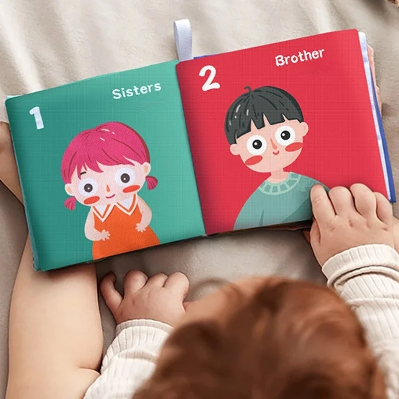 Montessori Baby Cloth Book Early Learning Educational Toy Parent-child Interactive Sound Paper Rattle Puzzle Infant Quiet Book 2