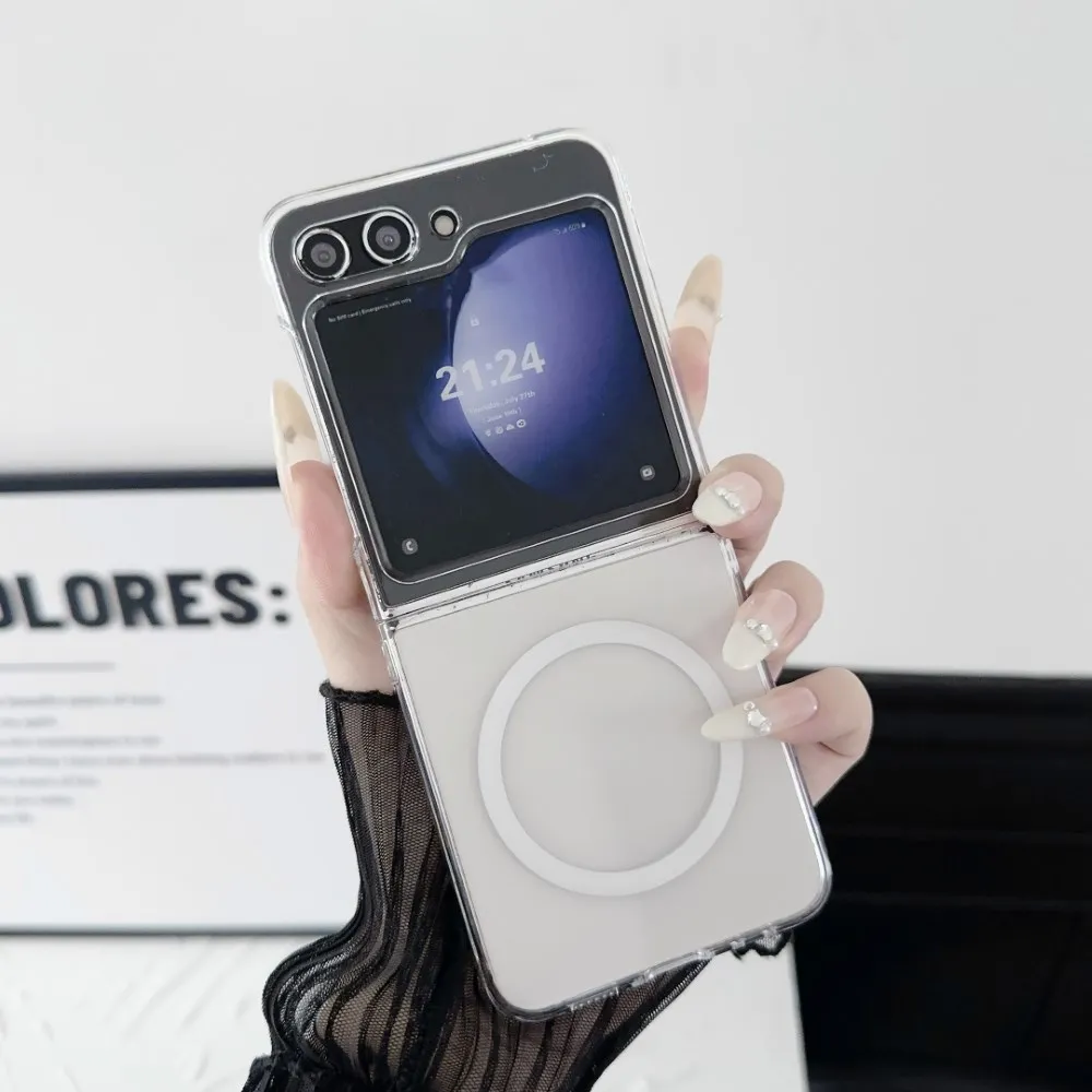 Transparent Shockproof Magnetic Case with Wireless Charging