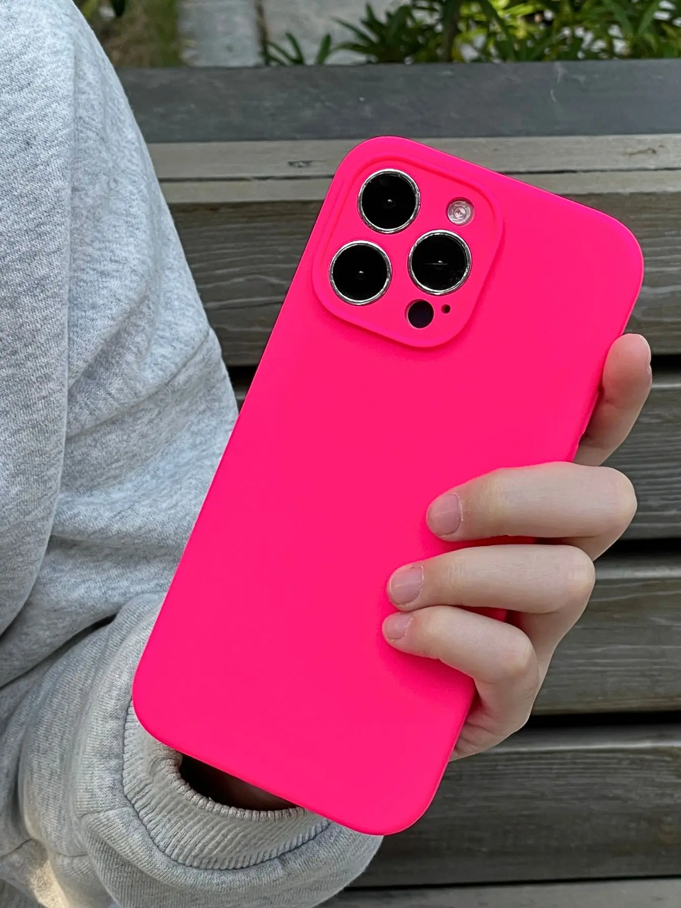 Funda de silicona líquida neón para iPhone, carcasa fluorescente para iPhone  15 pro max, 13 Pro Max, 14 Pro, 11, 12, 14, 15 Plus, lente de cobertura  completa