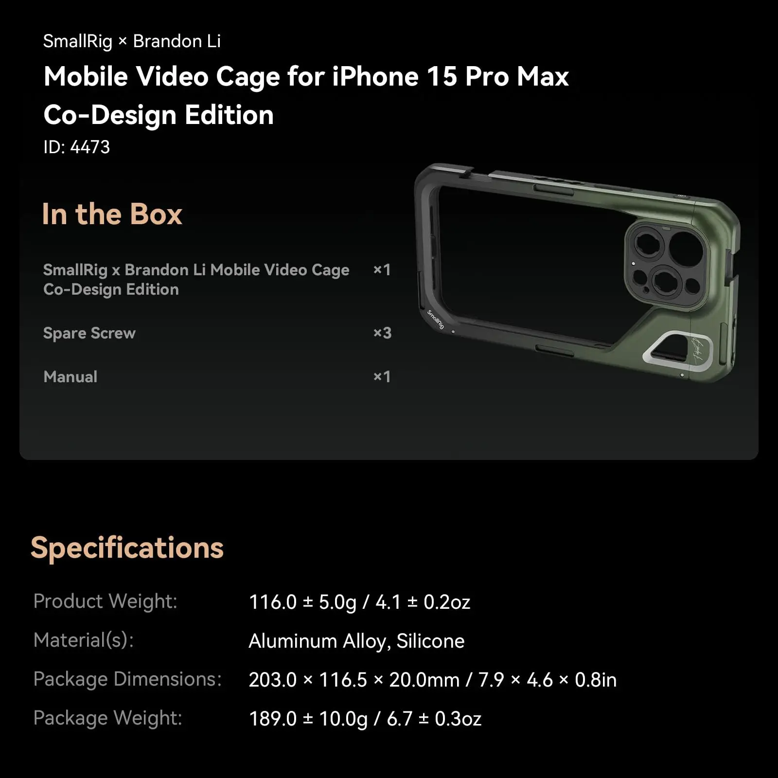 SmallRig Mobile Video Solutions for iPhone 15 Pro /15 Pro