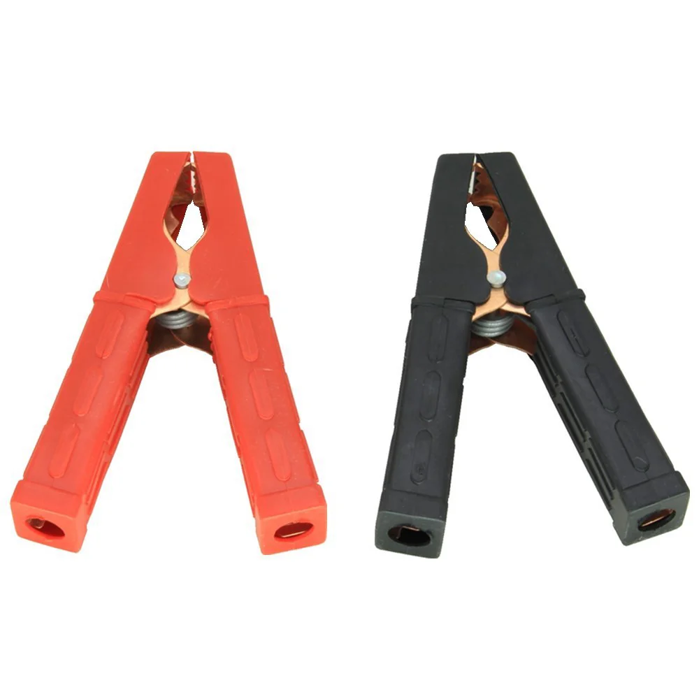 Cable Connection Clip Electrician Crocodile Clips Clamps Battery Electrical Test Insulated 105mm 100A Car Battery Clip 2Pcs/Set