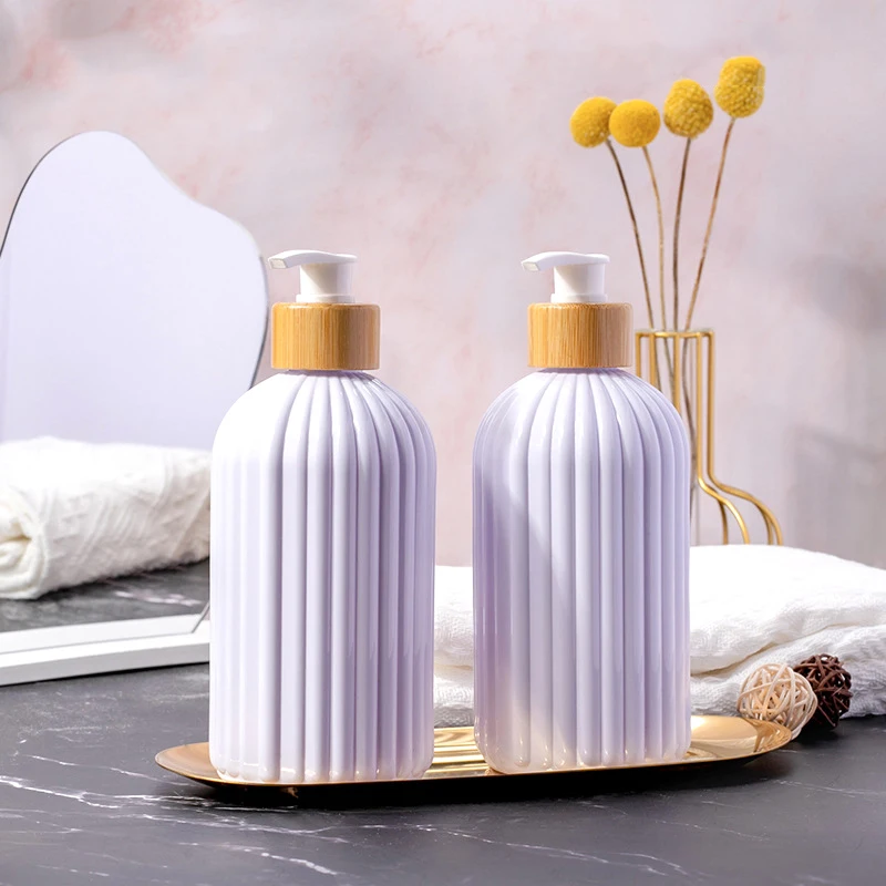 500ml Soap Dispenser Bamboo Pump Refillable Hand Pump Bottle Shampoo Conditioner Bathroom Liquid Lotion Container soap dispenser
