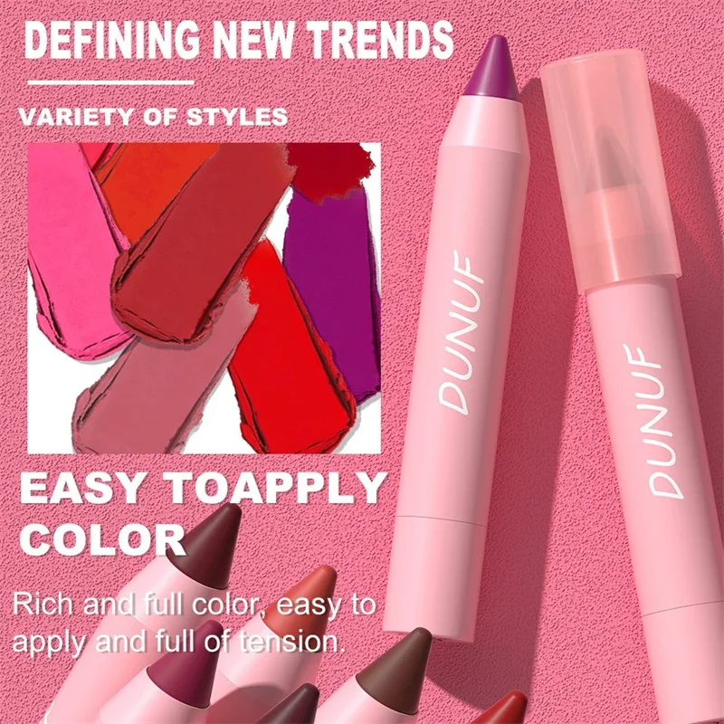 Matte Velvet Lipstick Pencil 18 Colours Long-lasting Lip Liner_voghion.com
