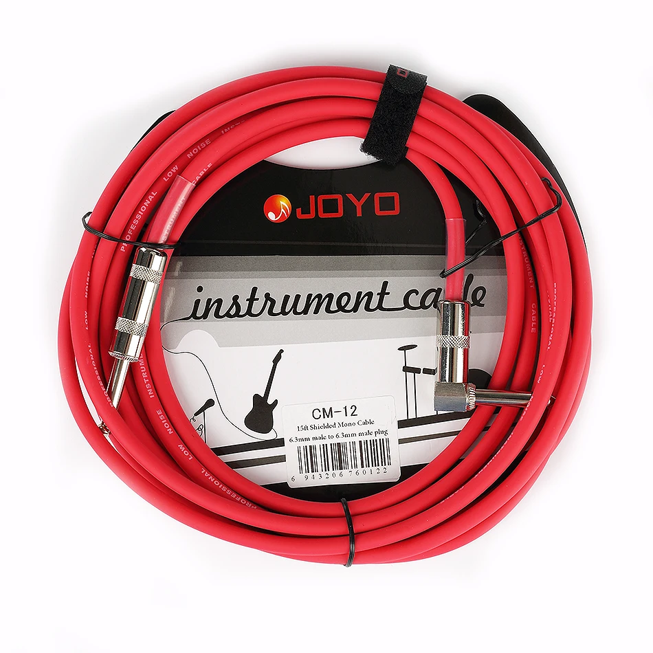 JOYO CM-18 3m Guitar Audio Cable 6.5mm Plug TRS Anti-noise Stereo Audio  Cable for Electric Guitar Bass Mandolin Amplifier