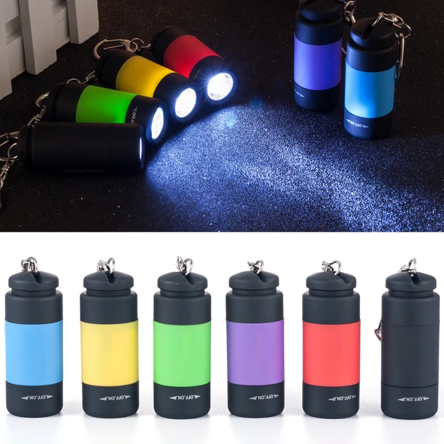 Mini lampe de poche à LED Rechargeable par USB, torche Portable,  porte-clés, éclairage étanche, pour randonnée et Camping - AliExpress