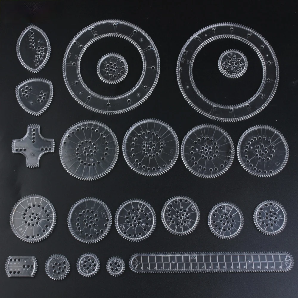 Funny Interlocking Gears Wheels Spirograph Drawing Toys Set Creative  Educational Toy for Children Painting Drawing Accessories - AliExpress