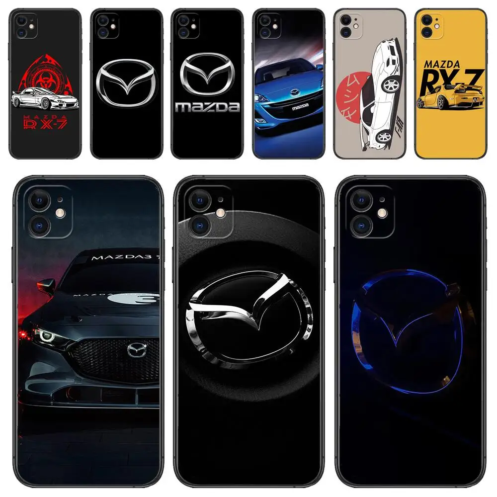 Japan Car Mazda Luxury Fashion Phone Case Per Apple Iphone 13 12 15 14 Pro Max Mini Xr X Xs Max 11 6 7 8 Plus Se 2020 Tpu Cover