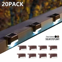 Solar Step Lights Outdoor LED Fence Lights 20 Pack Waterproof Led Solar Lamp for Railing Stairs Yard Patio and Pathway 1