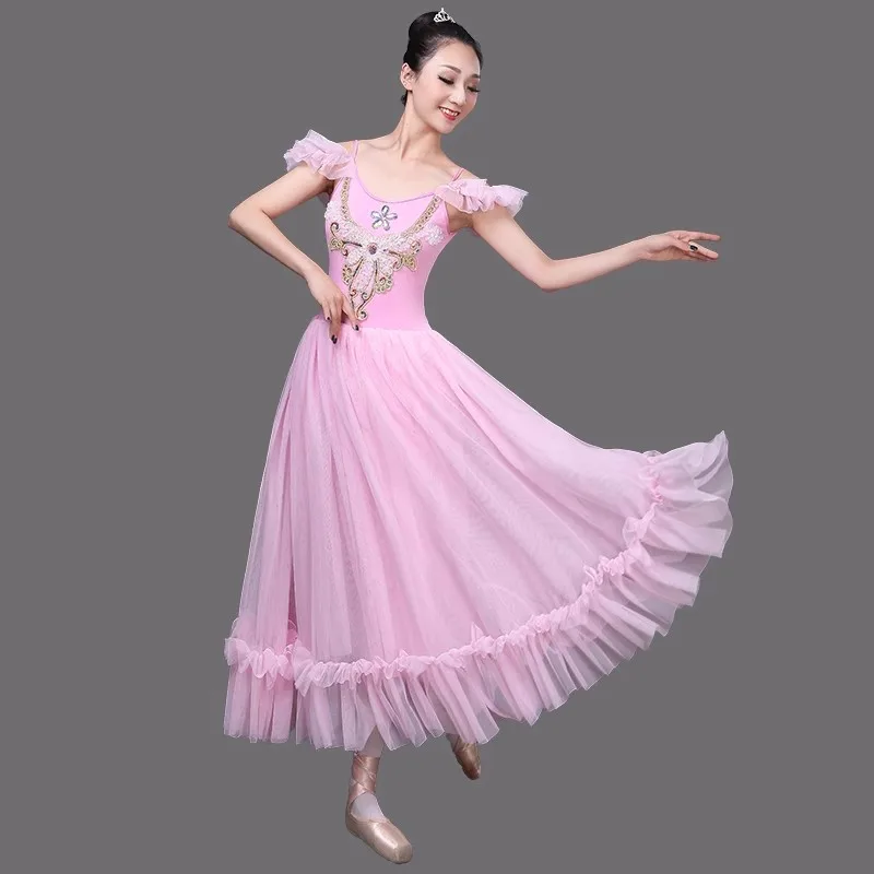 

White Black Swan Lake Ballet Costume For Women Adult Romantic Classical Professional Long Tutu Dress Gymnastics Leotard For Girl