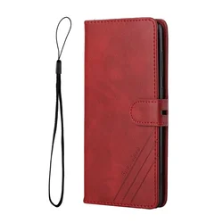 Leather Flip Wallet Case for iPhone - Magnetic Closure and Sleek Design (Red)