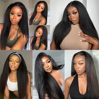 Mèches brésiliennes 100% naturelles crépues et lisses, cheveux bruts vierges non traités, Extensions de cheveux, livraison en 2 à 5 jours, 12A 6