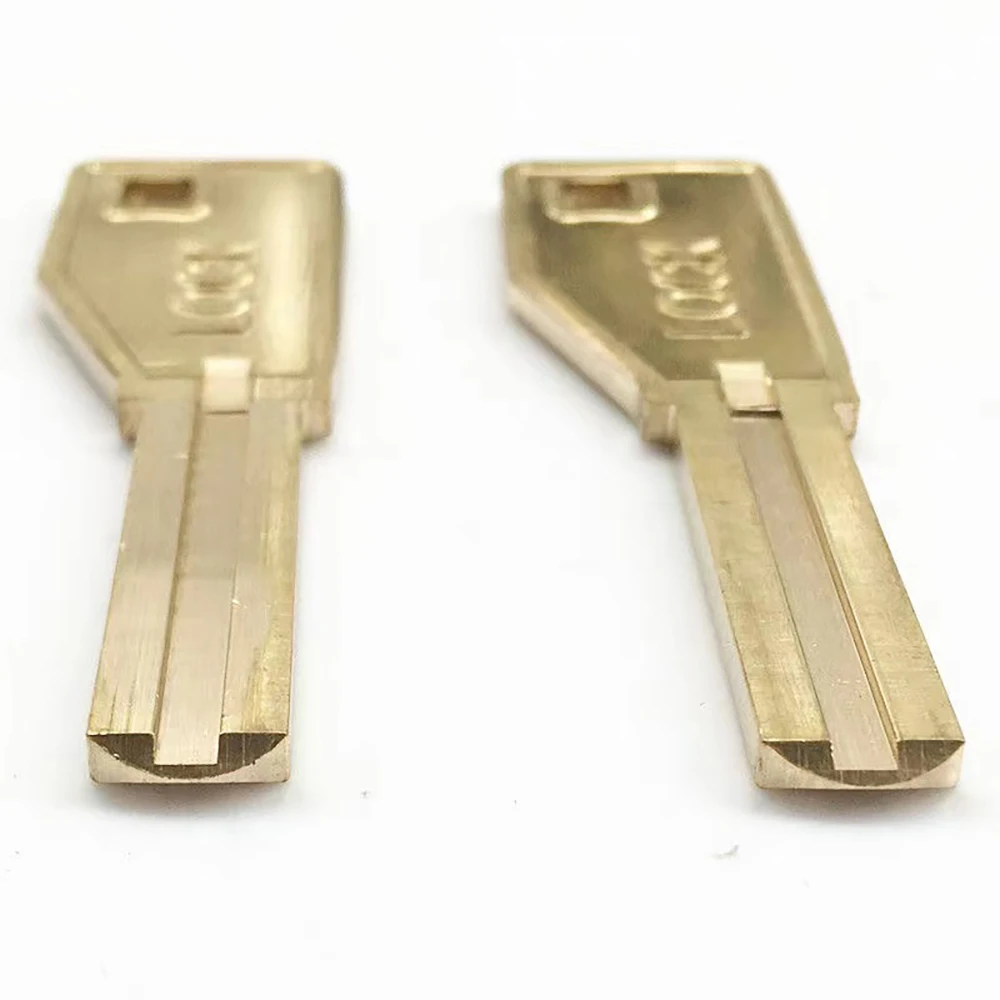 Full copper handle fingerprint lock double leaf key blank 10PCS