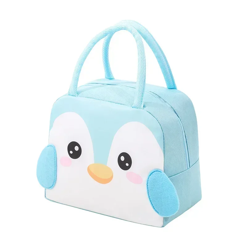 Bonita lonchera aislante, bolsa térmica portátil para refrigerador, lonchera térmica para niños, lonchera con patrón de cartón, bolsa bento