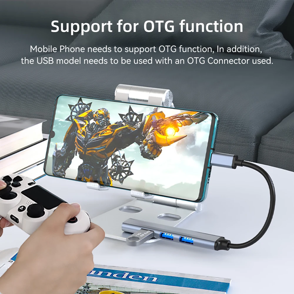 Hub Usb tipo c para Usb 3.0 Adaptador Divisor para Macbook Pro Ipad Samsung Dell hp Tablet Telefone Inteligente em - Imagem 2
