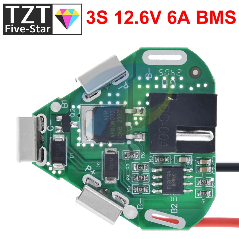 3S 12,6 V 6A BMS Li-Ion Lithium Batterie Schutz Bord 18650 Power Bank Balancer Batterie Equalizer Board für elektrische Bohrmaschine