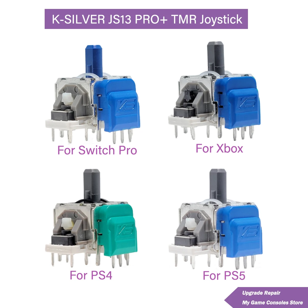 2pcs K-Silver JS13 Pro+ TMR Electromagnetic Joystick Anti-Drift for ...