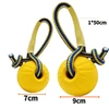 1pc Teeth Indestructible Bite Rubber Puppy Funny Training Ball Chew Toys Play Fetch Solid with Carrier Rope Pet Dog Toy 6