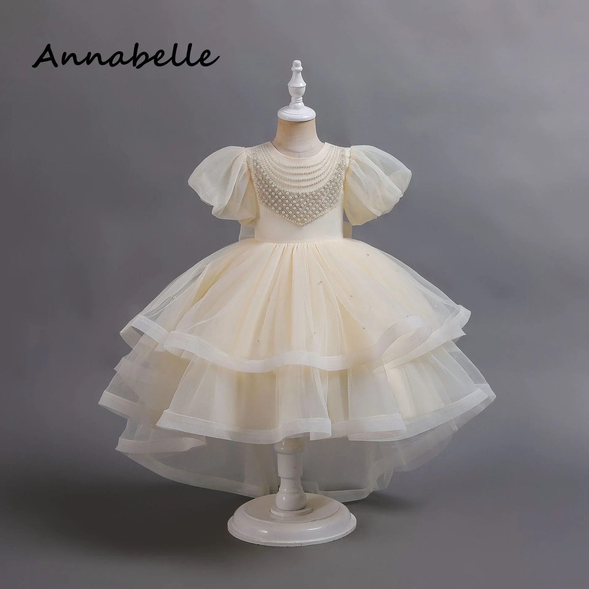 

Annabelle Flower Girl Princess Dress Baby Girl Ceremony Birthday Sleeveless O Neck For Wedding Party Bridesmaid Baby Dresses