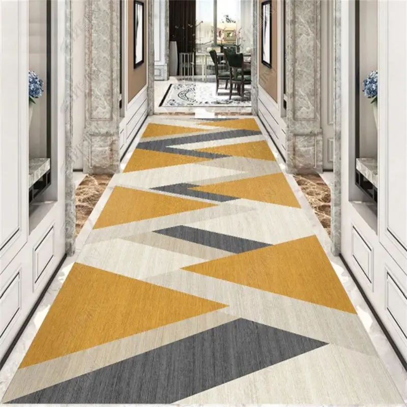 European Style Carpet Corridor Hallway Long Strip Rugs Stairway Runners Customizable 2M/3M Floor Mat Home Porch Entry Doormat