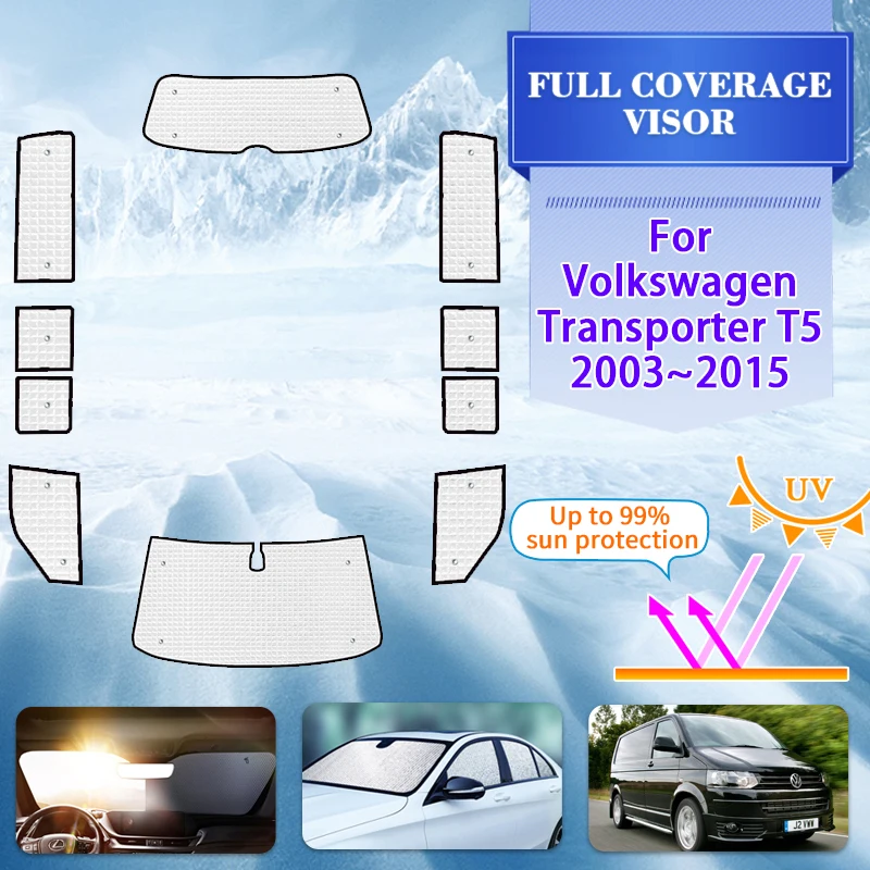 Parasole Per Auto A Copertura Totale Per Vw Volkswagen Transporter Caravelle Multivan Doubleback T5 Lwb 2003 ~ 2015 2010 Accessori Per Visiera Auto