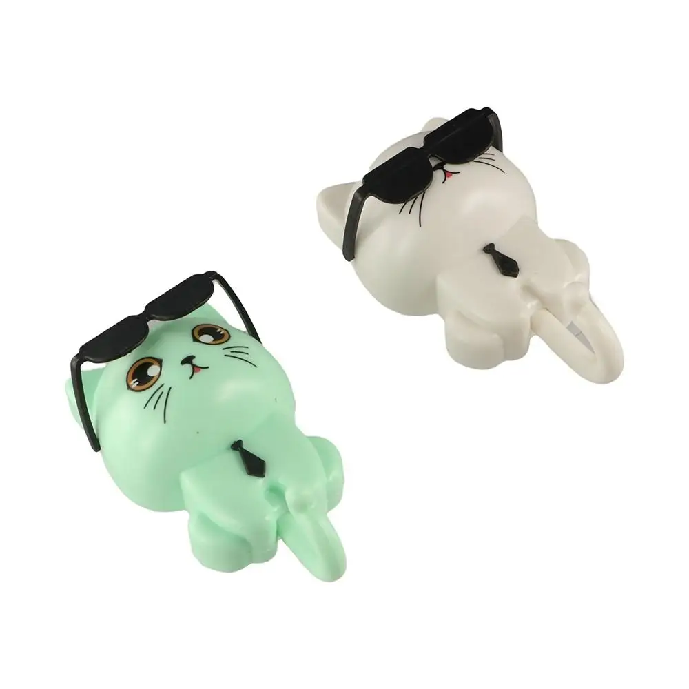 Funny Plastic Cartoon Cat Hooks Decorative Waterproof Sunglasses Cat Hooks Wall Hanging Key Hangers for Home 4