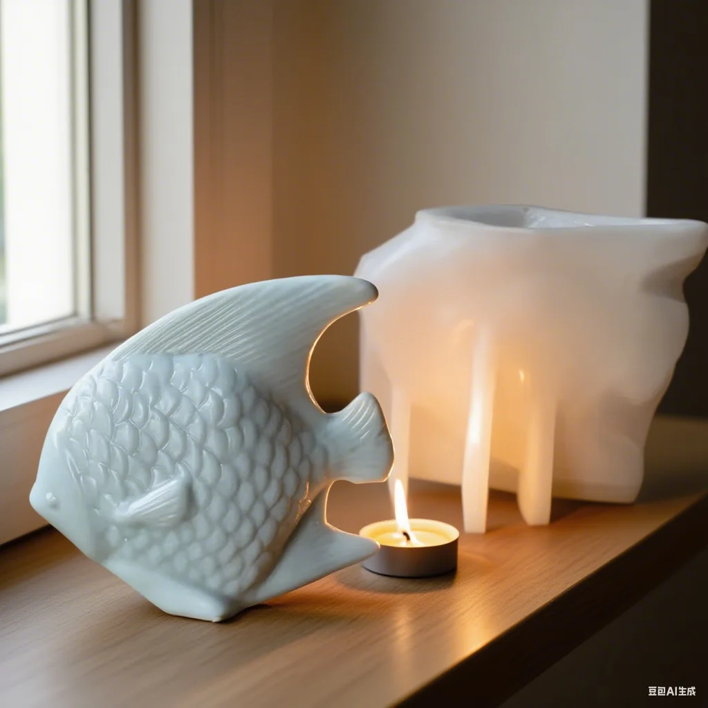 3D Fisch Silikon Form DIY Kristall Tropf Kerze Harz Form Koi Karpfen Tilapia Aromatherapie Wachs Gips Form Backen Handwerk Liefert – Detail 2