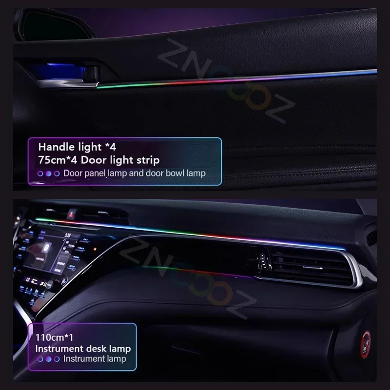 RGB 22in1 Car Interior Acrylic Car Ambient Lights For Jeep WRANGLER RENEGADE COMPASS PATRIOT COMMANDER TRAILHAWK Accessories