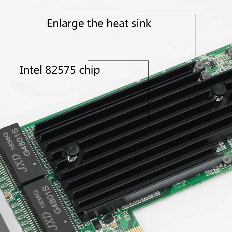 Porta para Intel 82575 Pcie Gigabit Placa de Rede Ieee802.3 Pci Express x1 1000mbps Desktop Rj45 Lan Ethernet Adaptador L41e 4 - Imagem 5
