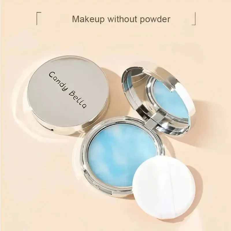 Blue Sky Oil Control Long-lasting Powder Powder with Puff For Makeup Setting Waterproof Wet and Dry Facial Foundation Cosmetics
