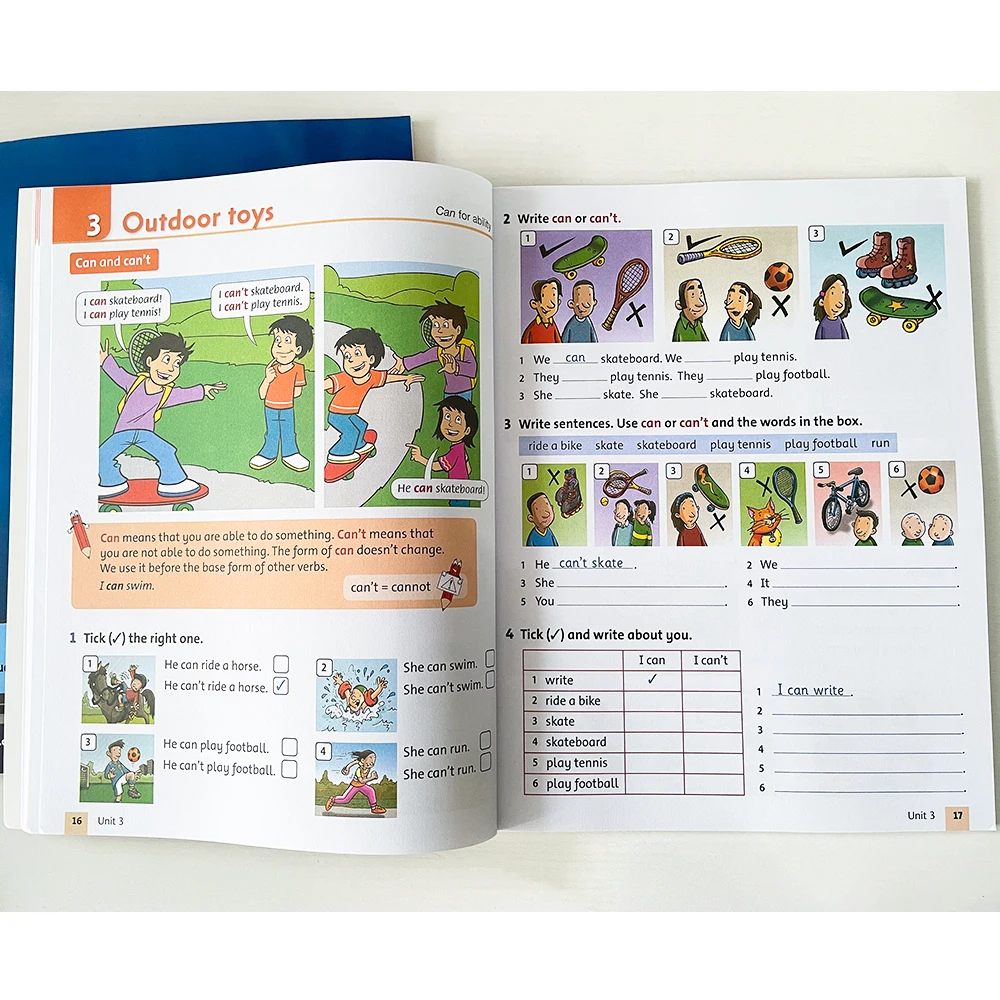 6 Books Grade 1-6 Oxford Grammar Friends In English For Kids Learn English Reading Picture Book Primary School Workbook Textbook 3