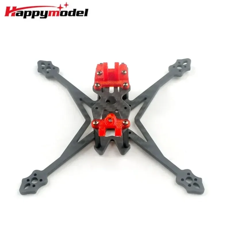 Kit cadre fibre carbone 3.5 pouces pour drone FPV course HappyModel Crux35, empilement des plaques et visserie fournie.