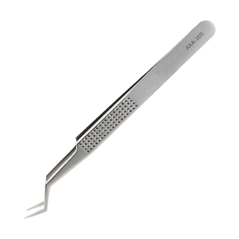 

Stainless Steel Tweezers for Chip Tin Planting Anti-Corrosion High Hardness Jump Wire Clamping Repair Tweezers Dropship