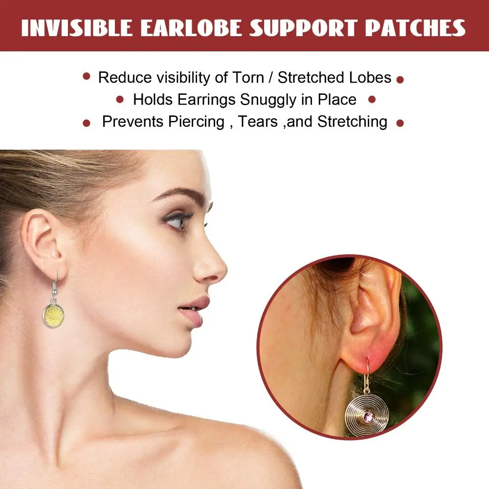 Ear Lobe Support Patches for Heavy Earrings Invisible Ear Lobe Tape for Ear  Care Torn or Stretched Ear Lobes - AliExpress